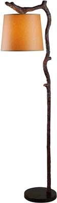 5 Foot Tall Branch Lamp with Drum Shade