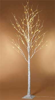 Faux LED Birch Tree