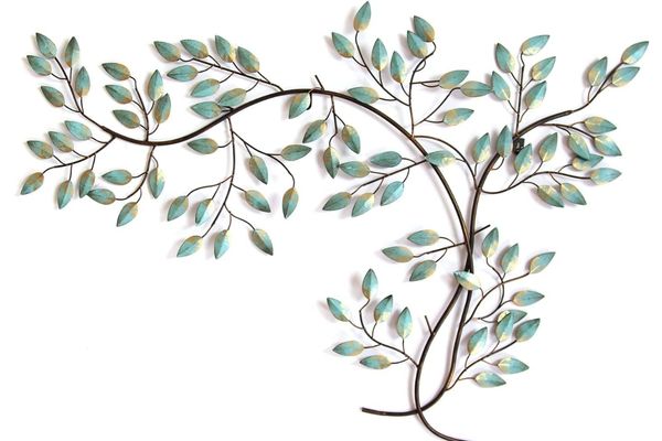 Handcrafted Patina Metal Branch Wall Art