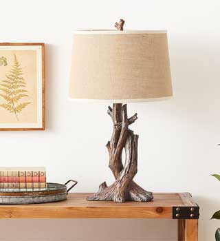 Tree Branch Table Lamp with 3 Stems
